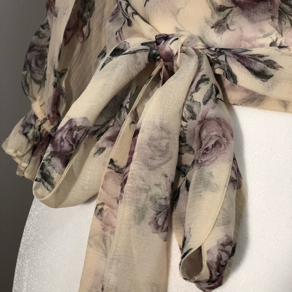 **SOLD** 🌸 LoveShackFancy 🌸 Domino Silk Wrap Top XS - Picture 8 of 16